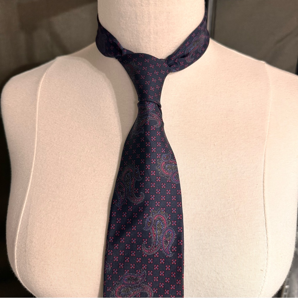 Daks Vintage Silk Tie Mens Paisley Necktie Handmade Necktie Office Classic